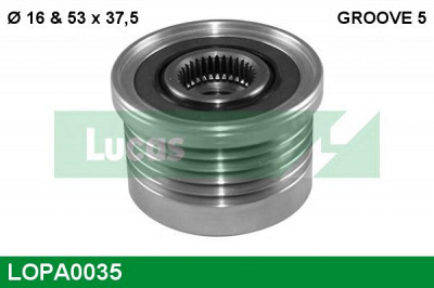 LUCAS ENGINE DRIVE lopa0035 -  Механизм свободного хода генератора